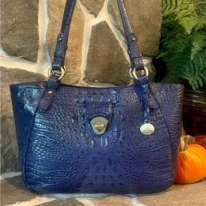 Brahmin Purple Melbourne Leather Satchel Shoulder Bag